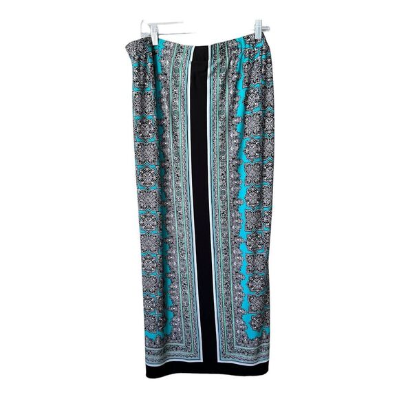 Catherines Maxi Skirt Womens Size 14/16 Black Pull On Boho Stretch Side Slits - Picture 7 of 9